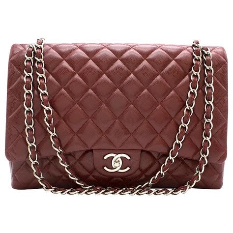 chanel bag burgundy color|Chanel burgundy flap bag.